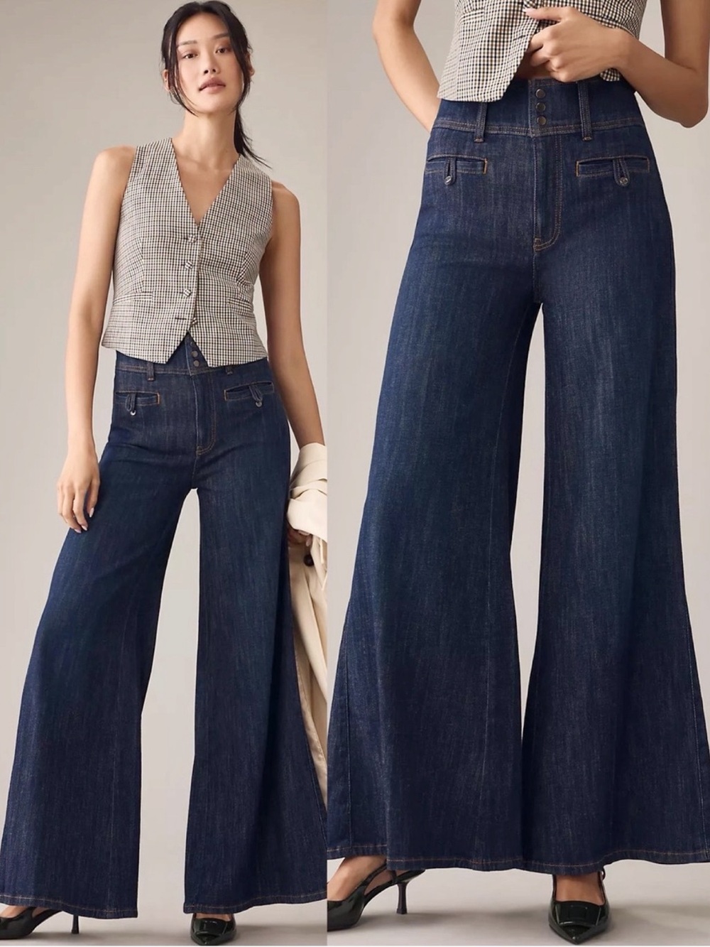 Anthropologie Pilcro High Rise Wide Leg Trouser Jeans